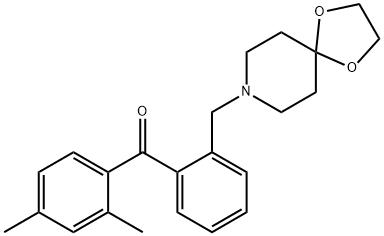 (2-((1,4-二噁烷-8-氮杂螺环并[4.5]癸烷-8-基)甲基)苯基)(2,4-二甲基苯基)甲酮 结构式