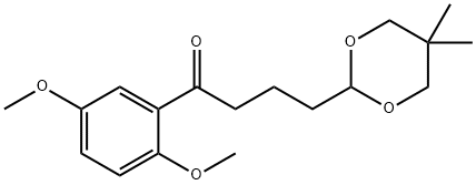 2',5'-DIMETHOXY-4-(5,5-DIMETHYL-1,3-DIOXAN-2-YL)BUTYROPHENONE 结构式