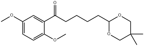 2',5'-DIMETHOXY-5-(5,5-DIMETHYL-1,3-DIOXAN-2-YL)VALEROPHENONE 结构式