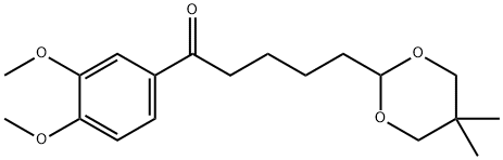 3',4'-DIMETHOXY-5-(5,5-DIMETHYL-1,3-DIOXAN-2-YL)VALEROPHENONE 结构式