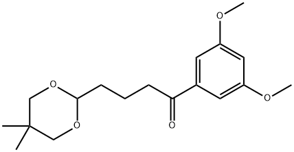 3',5'-DIMETHOXY-4-(5,5-DIMETHYL-1,3-DIOXAN-2-YL)BUTYROPHENONE 结构式