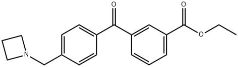 3-(4-(氮杂环丁烷-1-基甲基)苯甲酰基)苯甲酸乙酯 结构式