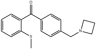 (4-(氮杂环丁烷-1-基甲基)苯基)(2-(甲硫基)苯基)甲酮 结构式