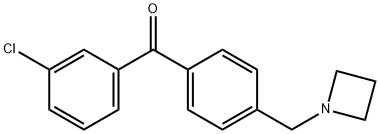 4'-AZETIDINOMETHYL-3-CHLOROBENZOPHENONE 结构式