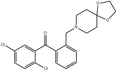 (2-((1,4-二噁烷-8-氮杂螺环并[4.5]癸烷-8-基)甲基)苯基)(2,5-二氯苯基)甲酮 结构式