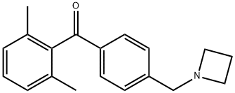 4'-AZETIDINOMETHYL-2,6-DIMETHYLBENZOPHENONE 结构式