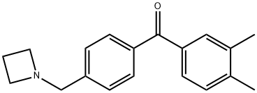 (4-(氮杂环丁烷-1-基甲基)苯基)(3,4-二甲基苯基)甲酮 结构式