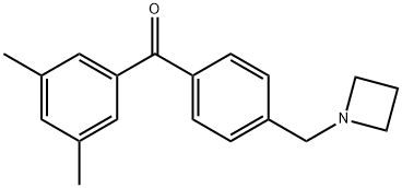 4'-AZETIDINOMETHYL-3,5-DIMETHYLBENZOPHENONE 结构式