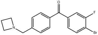 4'-AZETIDINOMETHYL-4-BROMO-3-FLUOROBENZOPHENONE 结构式