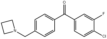 4'-AZETIDINOMETHYL-4-CHLORO-3-FLUOROBENZOPHENONE 结构式