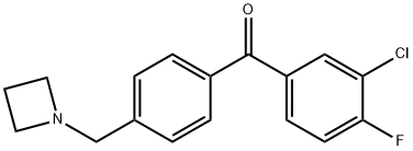 4'-AZETIDINOMETHYL-3-CHLORO-4-FLUOROBENZOPHENONE 结构式