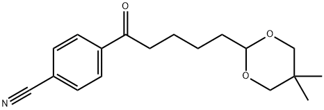 4'-CYANO-5-(5,5-DIMETHYL-1,3-DIOXAN-2-YL)VALEROPHENONE 结构式