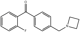 (4-(氮杂环丁烷-1-基甲基)苯基)(2-氟苯基)甲酮 结构式