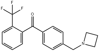 (4-(氮杂环丁烷-1-基甲基)苯基)(2-(三氟甲基)苯基)甲酮 结构式