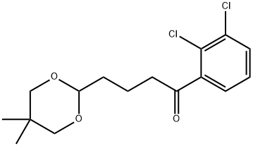 2',3'-DICHLORO-4-(5,5-DIMETHYL-1,3-DIOXAN-2-YL)BUTYROPHENONE 结构式