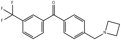 4'-AZETIDINOMETHYL-3-TRIFLUOROMETHYLBENZOPHENONE 结构式