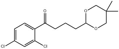 2',4'-DICHLORO-4-(5,5-DIMETHYL-1,3-DIOXAN-2-YL)BUTYROPHENONE 结构式