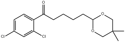 1-(2,4-二氯苯基)-5-(5,5-二甲基-1,3-二氧六环-2-基)戊-1-酮 结构式