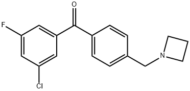 4'-AZETIDINOMETHYL-3-CHLORO-5-FLUOROBENZOPHENONE 结构式