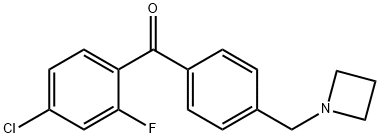 4'-AZETIDINOMETHYL-4-CHLORO-2-FLUOROBENZOPHENONE 结构式