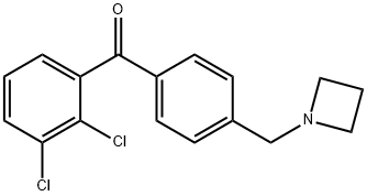 4'-AZETIDINOMETHYL-2,3-DICHLOROBENZOPHENONE 结构式