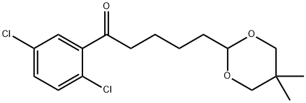 1-(2,5-二氯苯基)-5-(5,5-二甲基-1,3-二氧六环-2-基)戊-1-酮 结构式