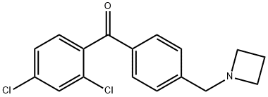 (4-(氮杂环丁烷-1-基甲基)苯基)(2,4-二氯苯基)甲酮 结构式