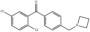 4'-AZETIDINOMETHYL-2,5-DICHLOROBENZOPHENONE 结构式