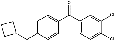 (4-(氮杂环丁烷-1-基甲基)苯基)(3,4-二氯苯基)甲酮 结构式