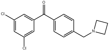 (4-(氮杂环丁烷-1-基甲基)苯基)(3,5-二氯苯基)甲酮 结构式