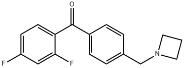 4'-AZETIDINOMETHYL-2,4-DIFLUOROBENZOPHENONE 结构式