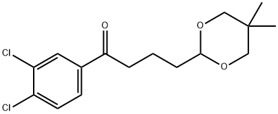 1-(3,4-二氯苯基)-4-(5,5-二甲基-1,3-二氧六环-2-基)丁-1-酮 结构式