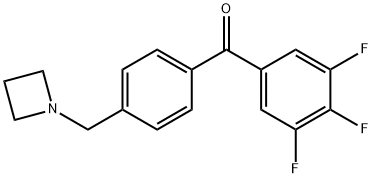 (4-(氮杂环丁烷-1-基甲基)苯基)(3,4,5-三氟苯基)甲酮 结构式