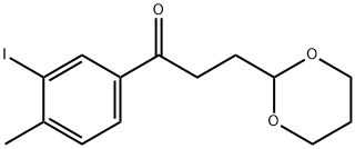 3-(1,3-DIOXAN-2-YL)-3'-IODO-4'-METHYLPROPIOPHENONE 结构式