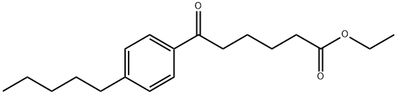 ETHYL 6-OXO-6-(4-N-PENTYLPHENYL)HEXANOATE 结构式