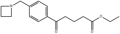 ETHYL 5-[4-(AZETIDINOMETHYL)PHENYL]-5-OXOVALERATE 结构式