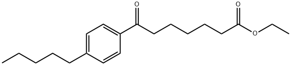 ETHYL 7-OXO-7-(4-N-PENTYLPHENYL)HEPTANOATE 结构式