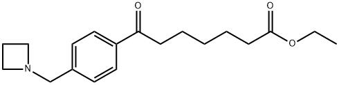 7-(4-(氮杂环丁烷-1-基甲基)苯基)-7-氧代庚酸乙酯 结构式