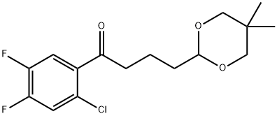 2'-CHLORO-4',5'-DIFLUORO-4-(5,5-DIMETHYL-1,3-DIOXAN-2-YL)BUTYROPHENONE 结构式
