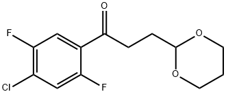 4'-CHLORO-2',5'-DIFLUORO-3-(1,3-DIOXAN-2-YL)-PROPIOPHENONE 结构式