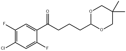 4'-CHLORO-2',5'-DIFLUORO-4-(5,5-DIMETHYL-1,3-DIOXAN-2-YL)BUTYROPHENONE 结构式