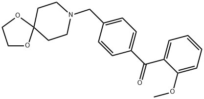 (4-((1,4-二噁烷-8-氮杂螺环并[4.5]癸烷-8-基)甲基)苯基)(2-甲氧基苯基)甲酮 结构式