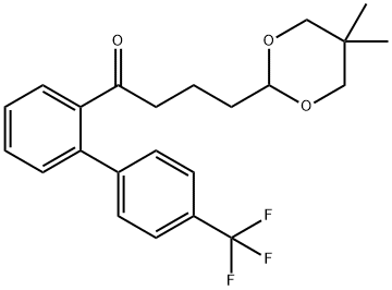 4-(5,5-DIMETHYL-1,3-DIOXAN-2-YL)-2'-[(4-TRIFLUOROMETHYL)PHENYL]BUTYROPHENONE 结构式