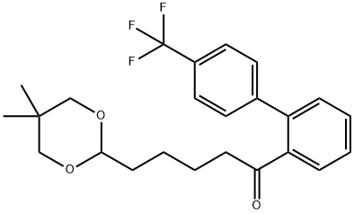 5-(5,5-DIMETHYL-1,3-DIOXAN-2-YL)-2'-[(4-TRIFLUOROMETHYL)PHENYL]VALEROPHENONE 结构式