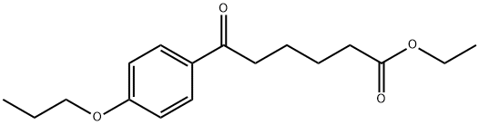 ETHYL 6-OXO-6-(4-N-PROPOXYPHENYL)HEXANOATE 结构式