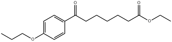 ETHYL 7-OXO-7-(4-N-PROPOXYPHENYL)HEPTANOATE 结构式