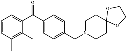 (4-((1,4-二噁烷-8-氮杂螺环并[4.5]癸烷-8-基)甲基)苯基)(2,3-二甲基苯基)甲酮 结构式