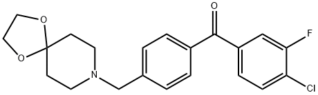 4-chloro-4''-[8-(1,4-dioxa-8-azaspiro[4.5]decyl)methyl]-3-fluorobenzophenone