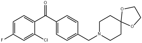 2-chloro-4''-[8-(1,4-dioxa-8-azaspiro[4.5]decyl)methyl]-4-fluorobenzophenone