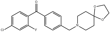 4-chloro-4''-[8-(1,4-dioxa-8-azaspiro[4.5]decyl)methyl]-2-fluorobenzophenone